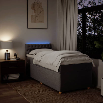 Box Spring Postel S Matrací Textil Taupe