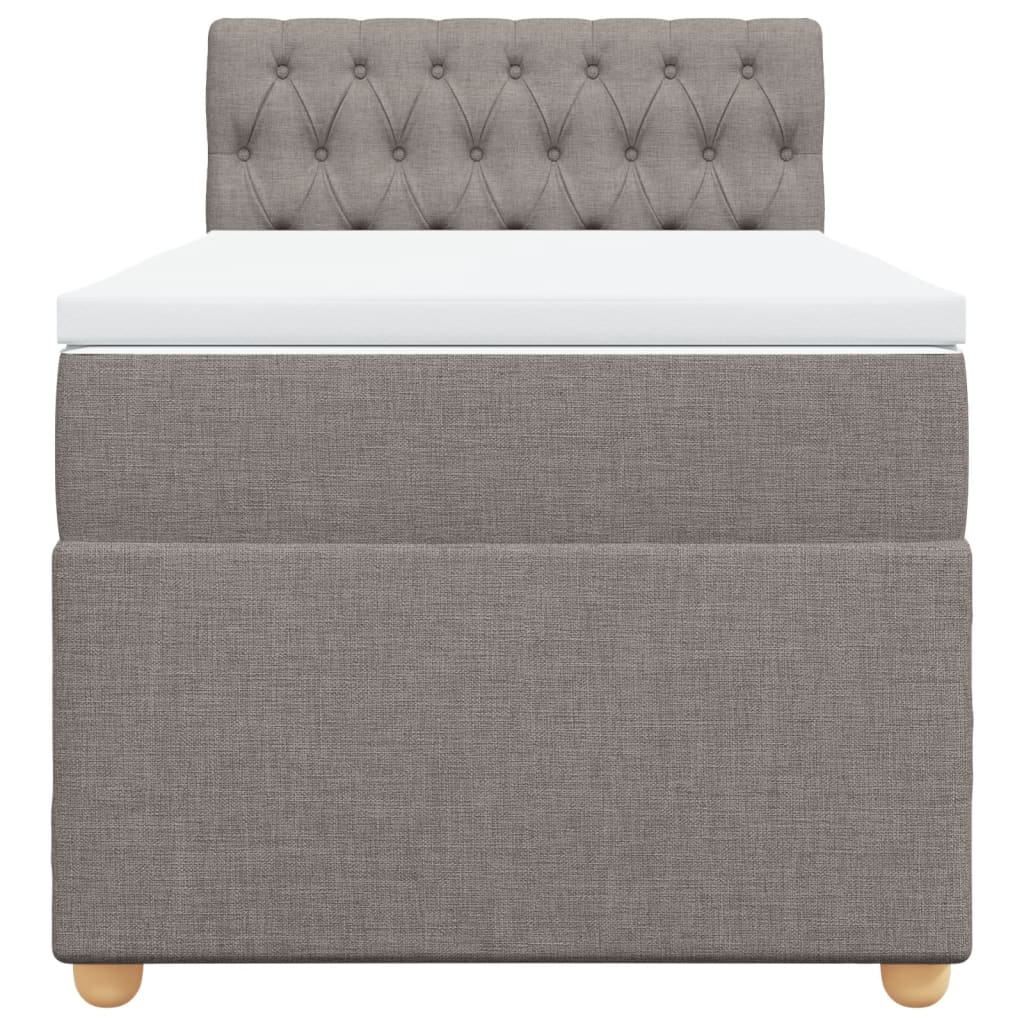 Box Spring Postel S Matrací Textil Taupe