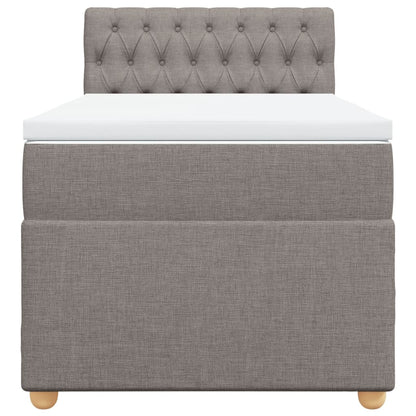 Box Spring Postel S Matrací Textil Taupe
