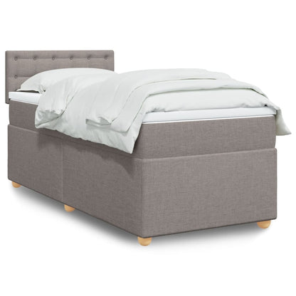 Box Spring Postel S Matrací Textil Taupe
