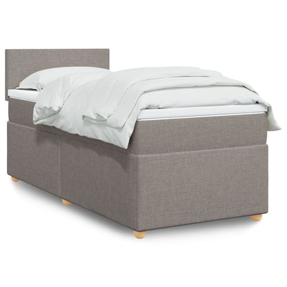 Box Spring Postel S Matrací Textil Taupe