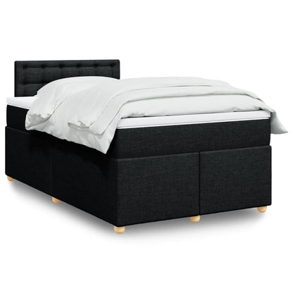 Box Spring Postel S Matrací Černá Textil Černá