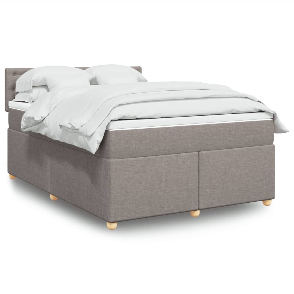 Box Spring Postel S Matrací Textil Taupe