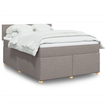 Box Spring Postel S Matrací Textil Taupe
