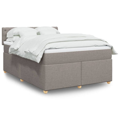 Box Spring Postel S Matrací Textil Taupe