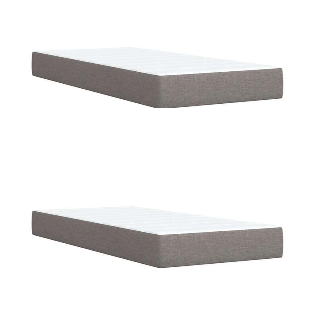 Box Spring Postel S Matrací Taupe 200X200 Cm Textil