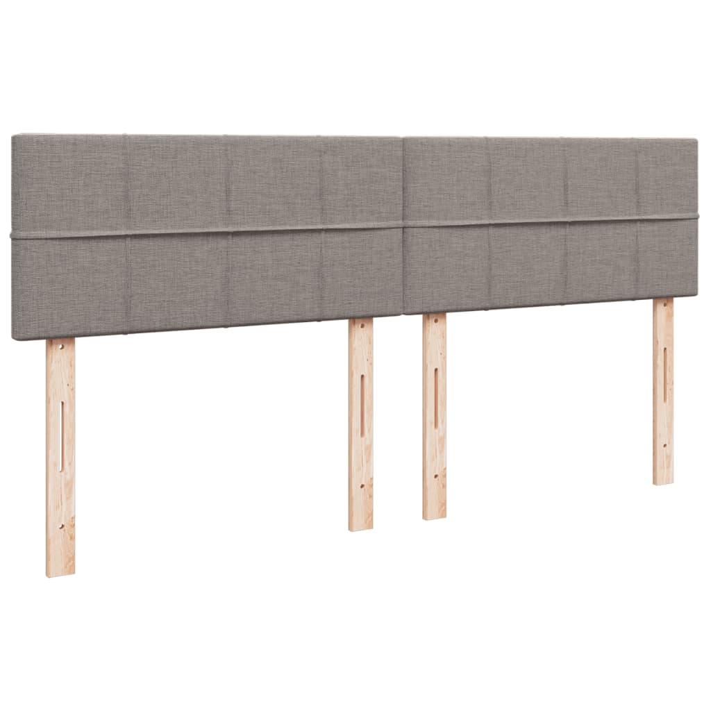 Box Spring Postel S Matrací Taupe 200X200 Cm Textil