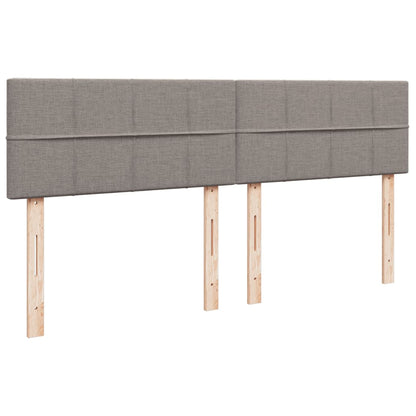 Box Spring Postel S Matrací Taupe 200X200 Cm Textil