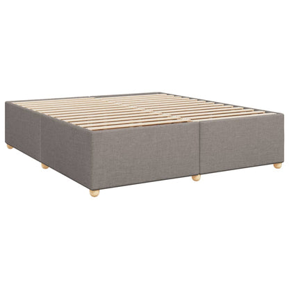 Box Spring Postel S Matrací Taupe 200X200 Cm Textil
