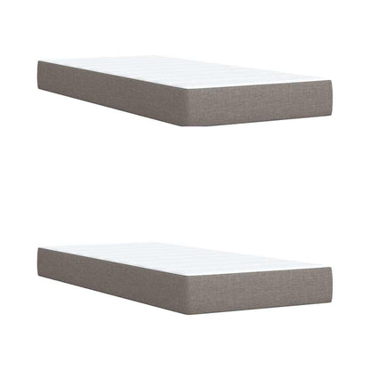 Box Spring Postel S Matrací Taupe 200X200 Cm Textil