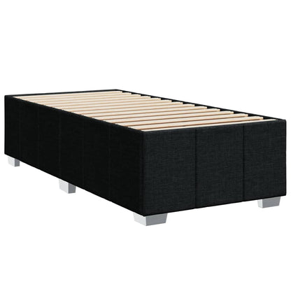 Box Spring Postel S Matrací Černá 80 X 200 Cm Textil
