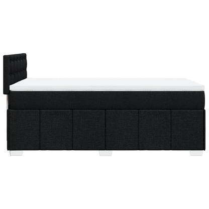 Box Spring Postel S Matrací Černá 80 X 200 Cm Textil