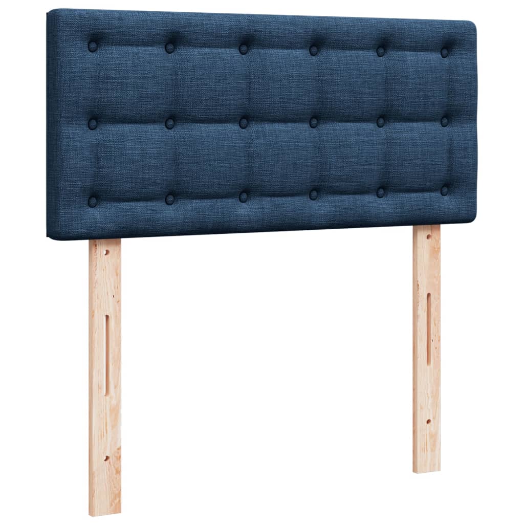 Box Spring Postel S Matrací Modrá 80X200 Cm Textil