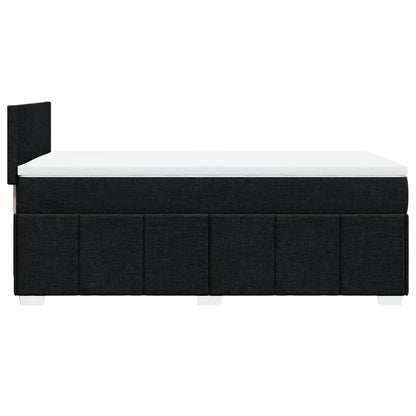 Box Spring Postel S Matrací Černá 90X190 Cm Textil