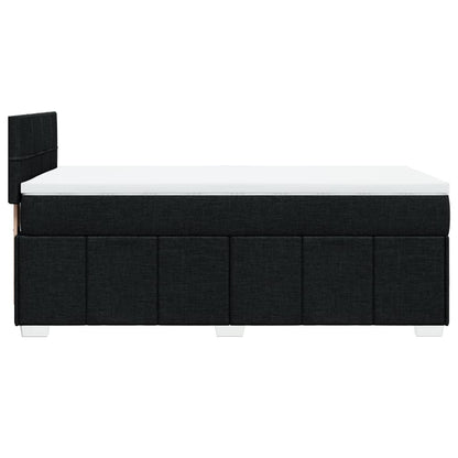 Box Spring Postel S Matrací Černá 90X190 Cm Textil