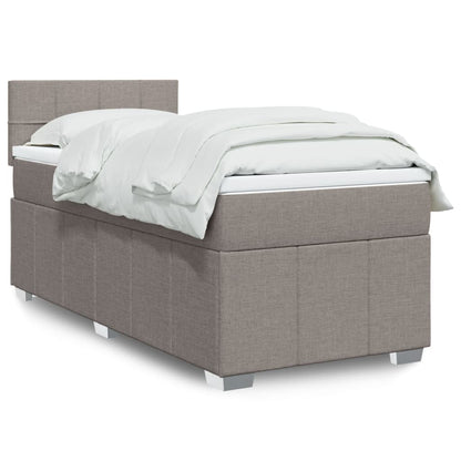 Box Spring Postel S Matrací Textil Taupe