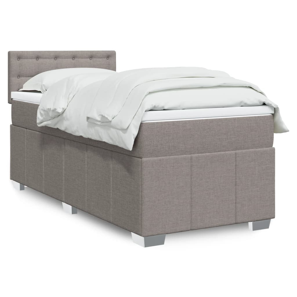 Box Spring Postel S Matrací Textil Taupe