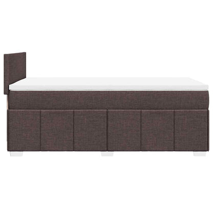 Box Spring Postel S Matrací Tmavě Hnědá 90X200 Cm Textil
