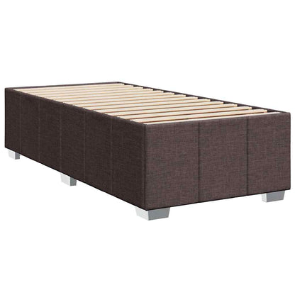 Box Spring Postel S Matrací Tmavě Hnědá 90X200 Cm Textil