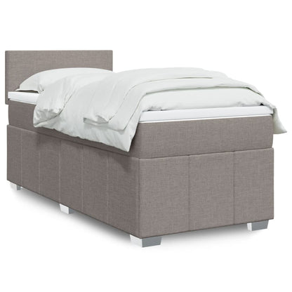 Box Spring Postel S Matrací Textil Taupe