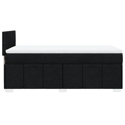 Box Spring Postel S Matrací Černá 90X200 Cm Textil