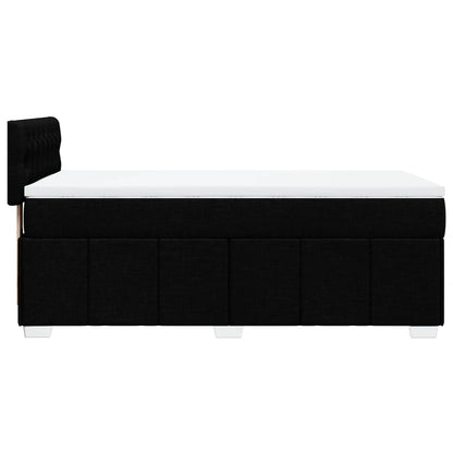 Box Spring Postel S Matrací Černá 90X200 Cm Textil