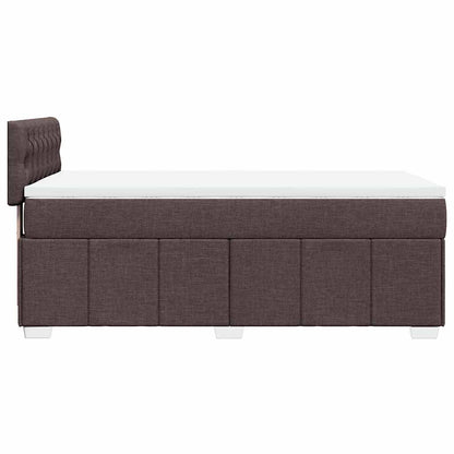 Box Spring Postel S Matrací Tmavě Hnědá 90X200 Cm Textil