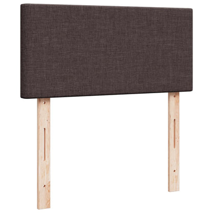 Box Spring Postel S Matrací Tmavě Hnědá 100 X 200 Cm Textil