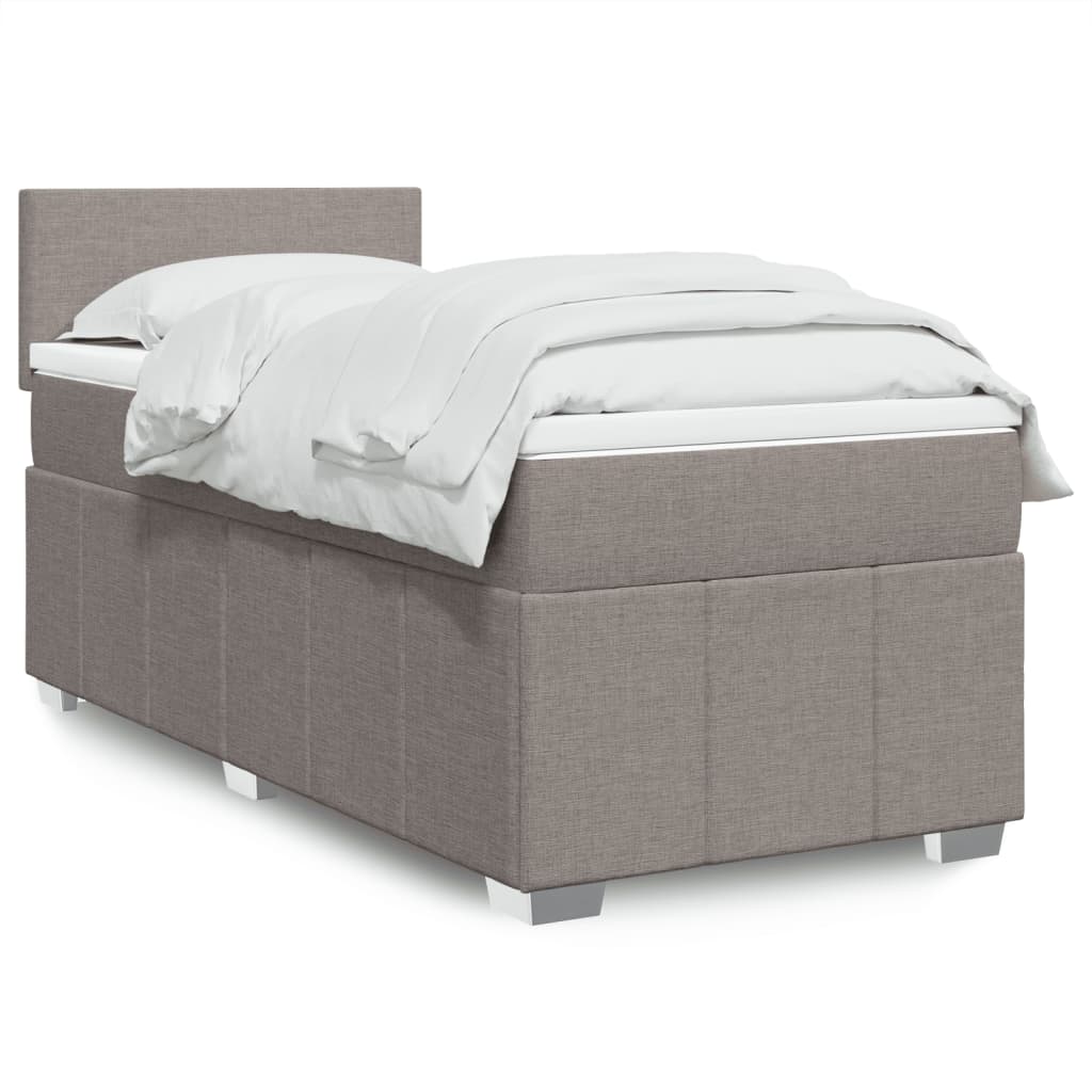 Box Spring Postel S Matrací Textil Taupe