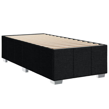 Box Spring Postel S Matrací Černá 100 X 200 Cm Textil