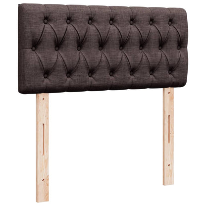 Box Spring Postel S Matrací Tmavě Hnědá 100 X 200 Cm Textil