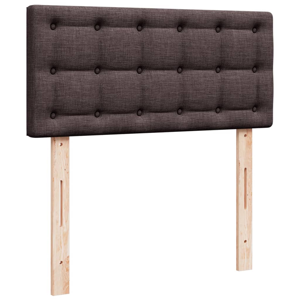 Box Spring Postel S Matrací Tmavě Hnědá 100 X 200 Cm Textil