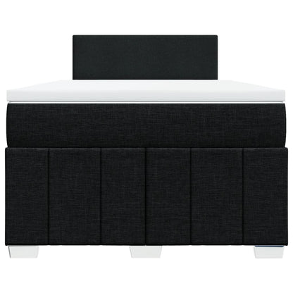 Box Spring Postel S Matrací Černá 120X190 Cm Textil