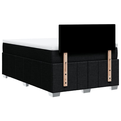 Box Spring Postel S Matrací Černá 120X190 Cm Textil
