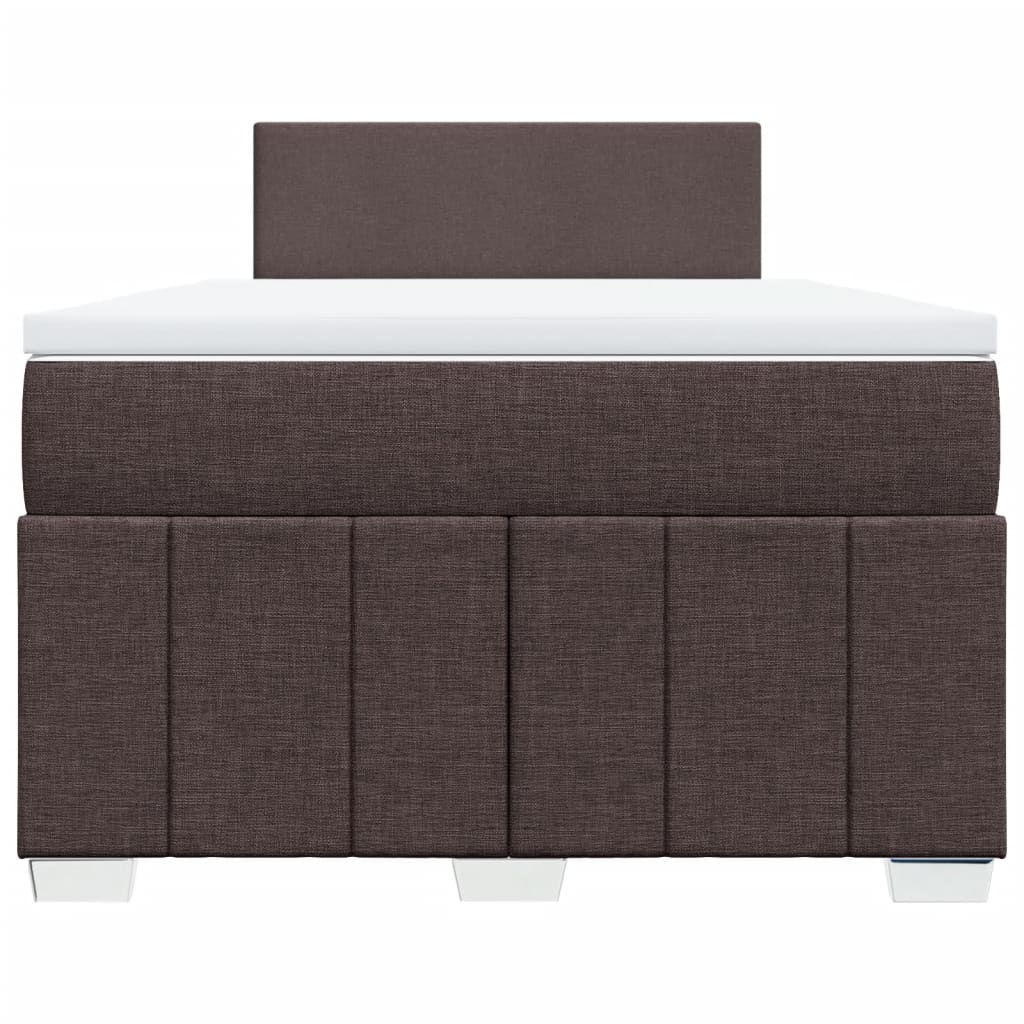 Box Spring Postel S Matrací Tmavě Hnědá 120X190 Cm Textil