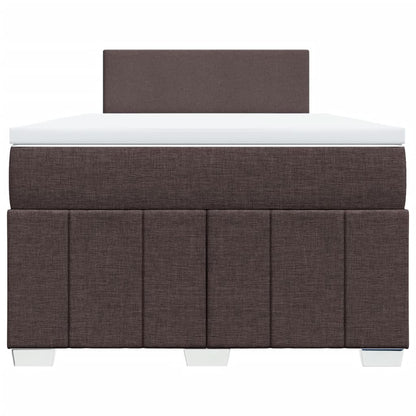 Box Spring Postel S Matrací Tmavě Hnědá 120X190 Cm Textil