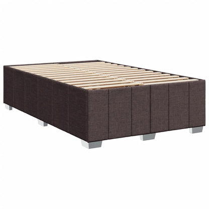 Box Spring Postel S Matrací Tmavě Hnědá 120X190 Cm Textil