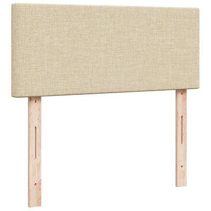 Box Spring Postel S Matrací Krémová 120X190 Cm Textil
