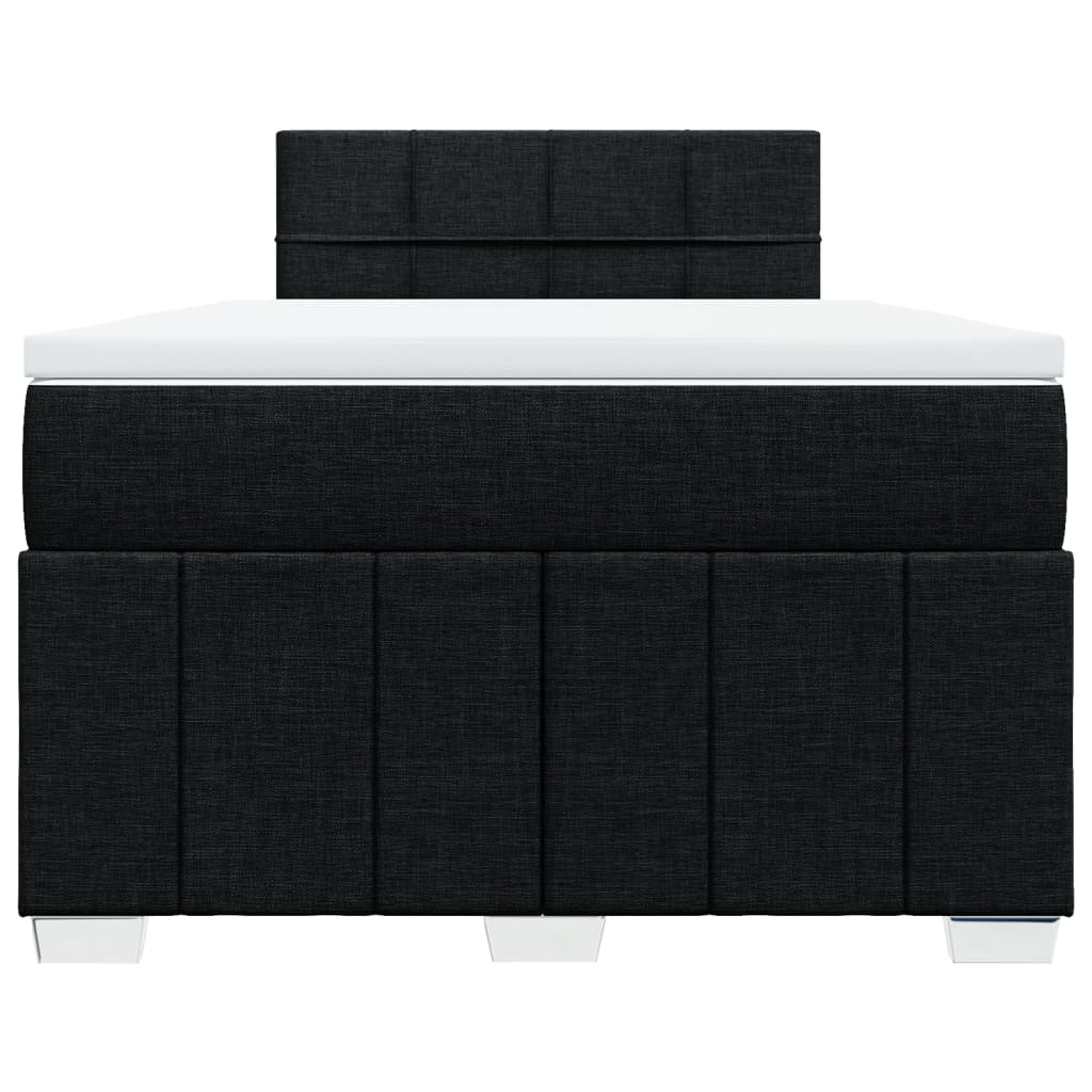 Box Spring Postel S Matrací Černá 120X190 Cm Textil