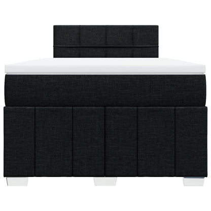 Box Spring Postel S Matrací Černá 120X190 Cm Textil
