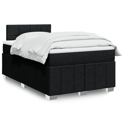 Box Spring Postel S Matrací Černá 120X190 Cm Textil