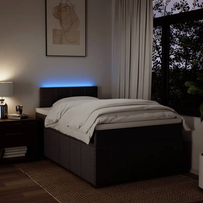 Box Spring Postel S Matrací Tmavě Hnědá 120X190 Cm Textil