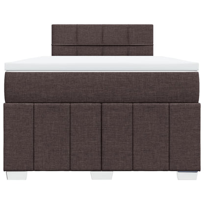 Box Spring Postel S Matrací Tmavě Hnědá 120X190 Cm Textil