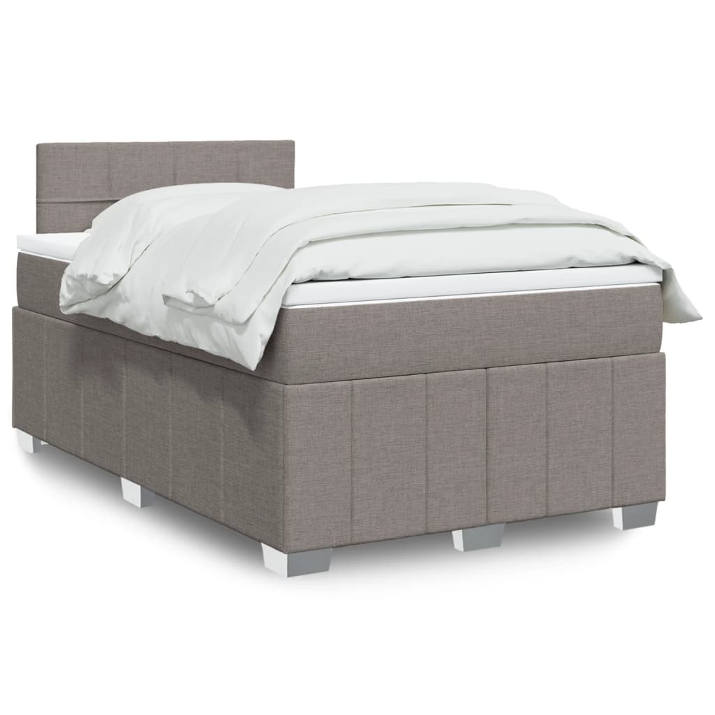 Box Spring Postel S Matrací Textil Taupe