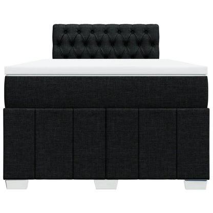 Box Spring Postel S Matrací Černá 120X190 Cm Textil