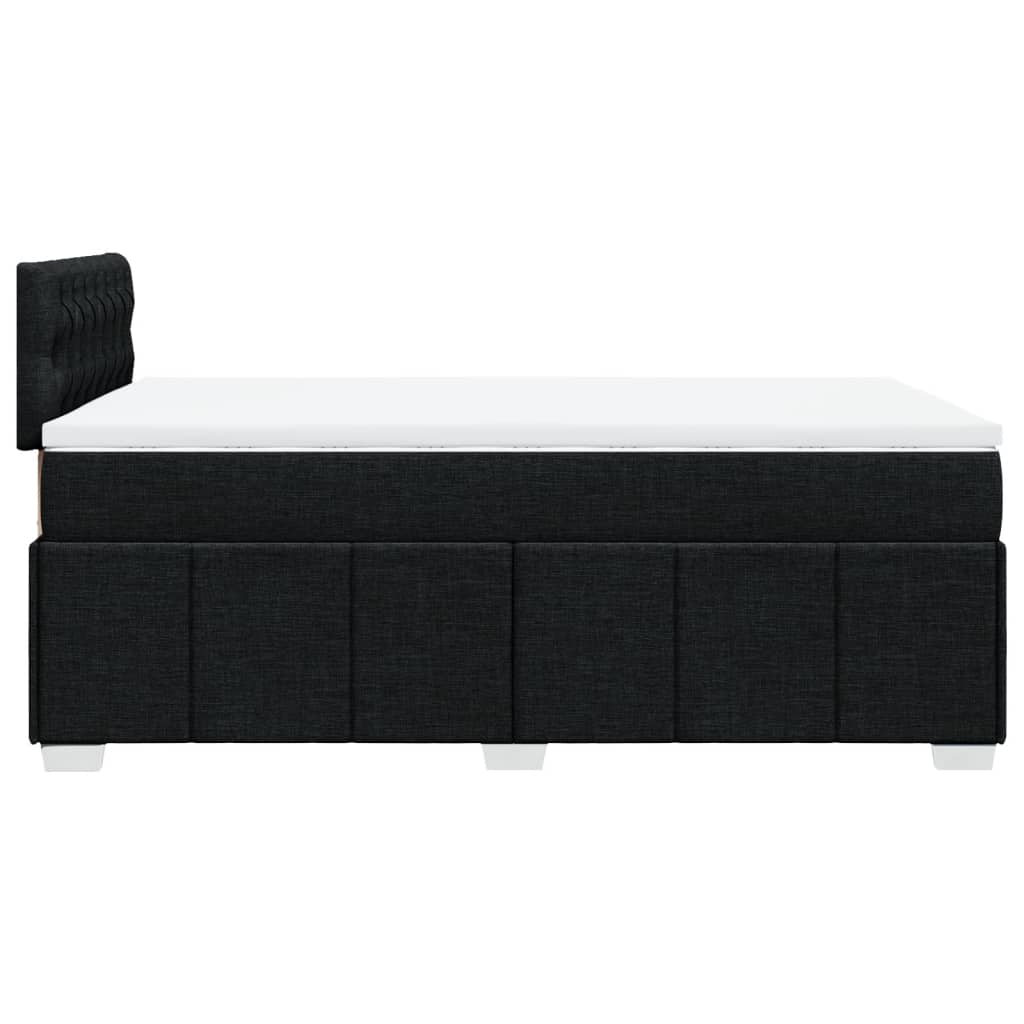 Box Spring Postel S Matrací Černá 120X190 Cm Textil
