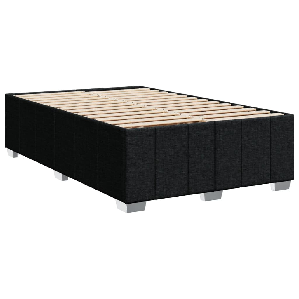 Box Spring Postel S Matrací Černá 120X190 Cm Textil