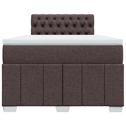 Box Spring Postel S Matrací Tmavě Hnědá 120X190 Cm Textil