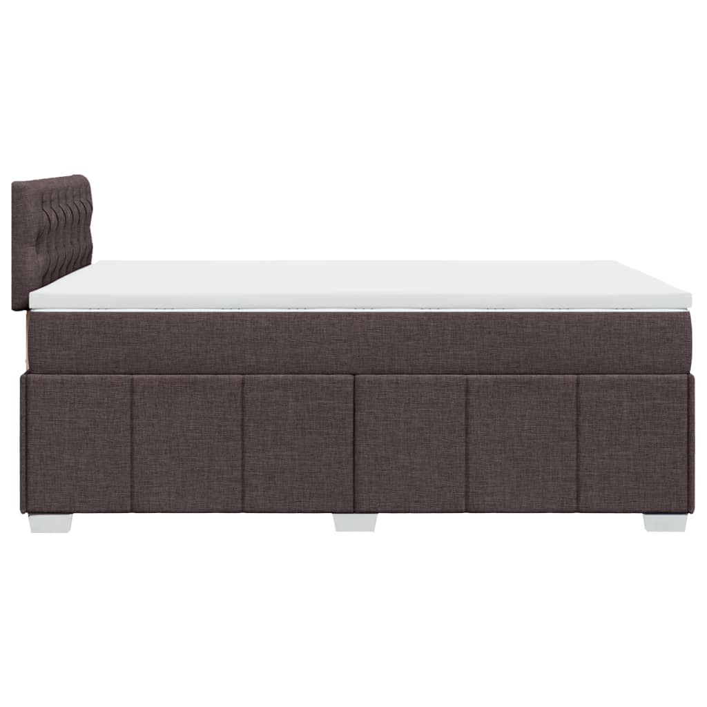 Box Spring Postel S Matrací Tmavě Hnědá 120X190 Cm Textil