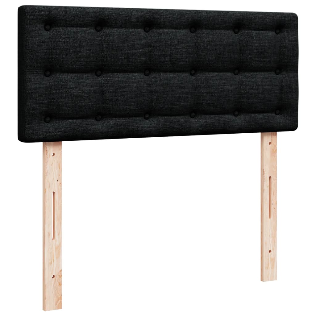 Box Spring Postel S Matrací Černá 120X190 Cm Textil